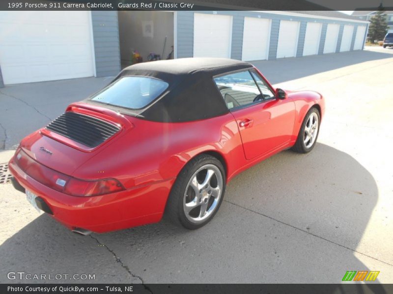 Guards Red / Classic Grey 1995 Porsche 911 Carrera Cabriolet