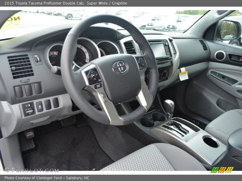 Super White / Graphite 2015 Toyota Tacoma PreRunner Double Cab