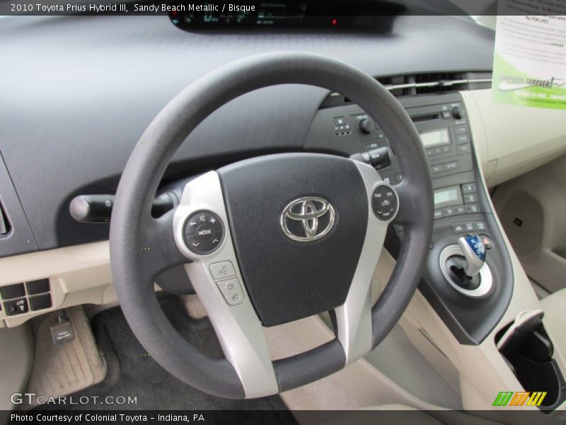 Sandy Beach Metallic / Bisque 2010 Toyota Prius Hybrid III