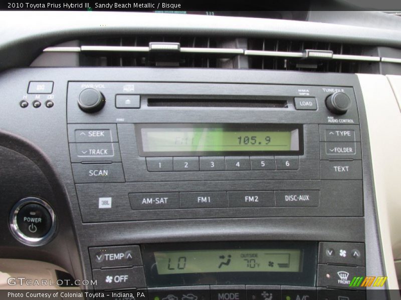 Sandy Beach Metallic / Bisque 2010 Toyota Prius Hybrid III