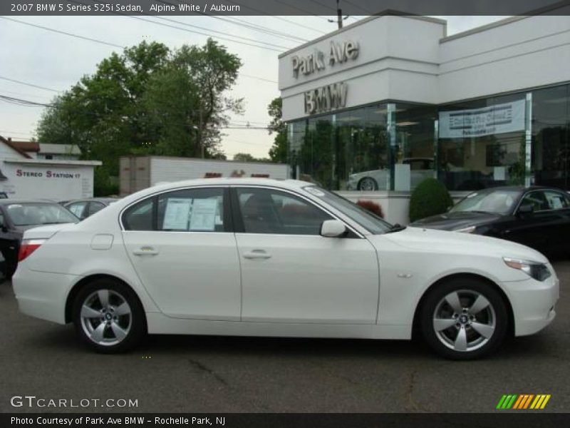 Alpine White / Auburn 2007 BMW 5 Series 525i Sedan