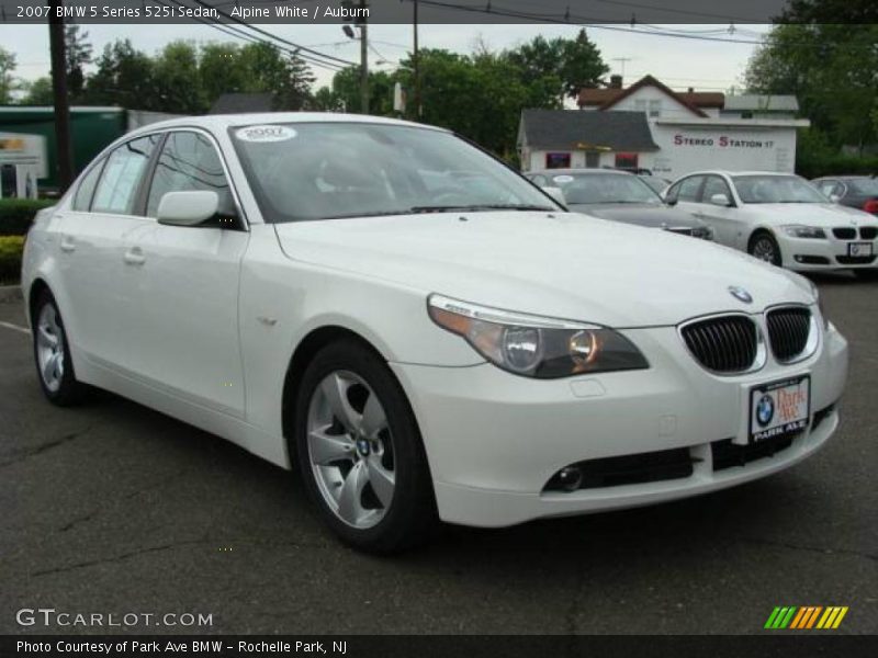 Alpine White / Auburn 2007 BMW 5 Series 525i Sedan