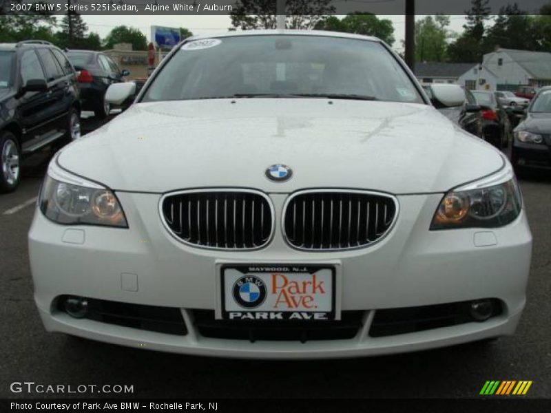 Alpine White / Auburn 2007 BMW 5 Series 525i Sedan