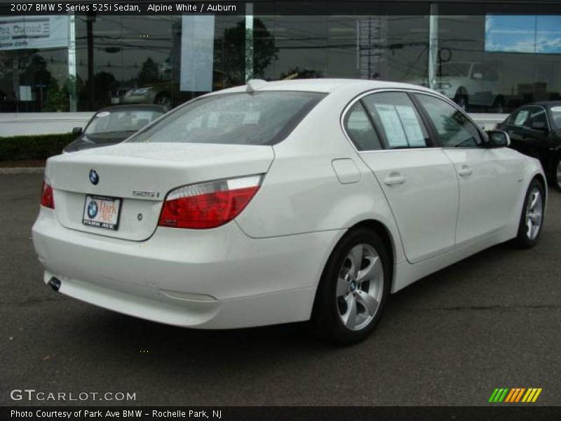 Alpine White / Auburn 2007 BMW 5 Series 525i Sedan