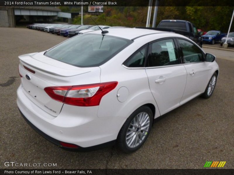 White Platinum / Charcoal Black 2014 Ford Focus Titanium Sedan