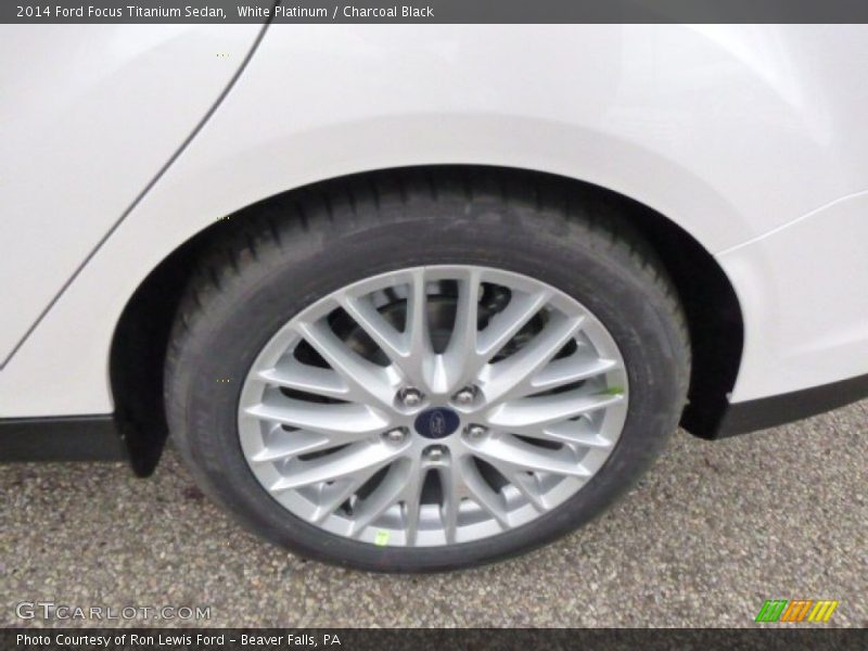 White Platinum / Charcoal Black 2014 Ford Focus Titanium Sedan