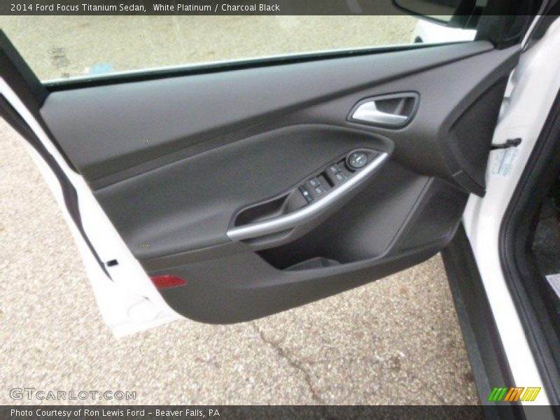 White Platinum / Charcoal Black 2014 Ford Focus Titanium Sedan