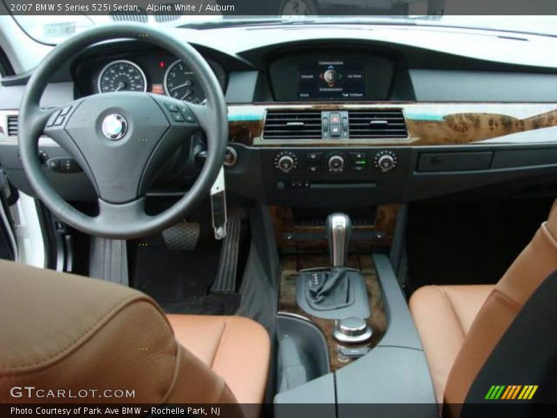 Alpine White / Auburn 2007 BMW 5 Series 525i Sedan