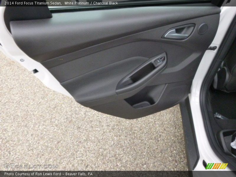 White Platinum / Charcoal Black 2014 Ford Focus Titanium Sedan