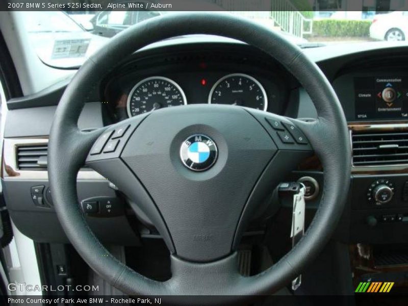 Alpine White / Auburn 2007 BMW 5 Series 525i Sedan