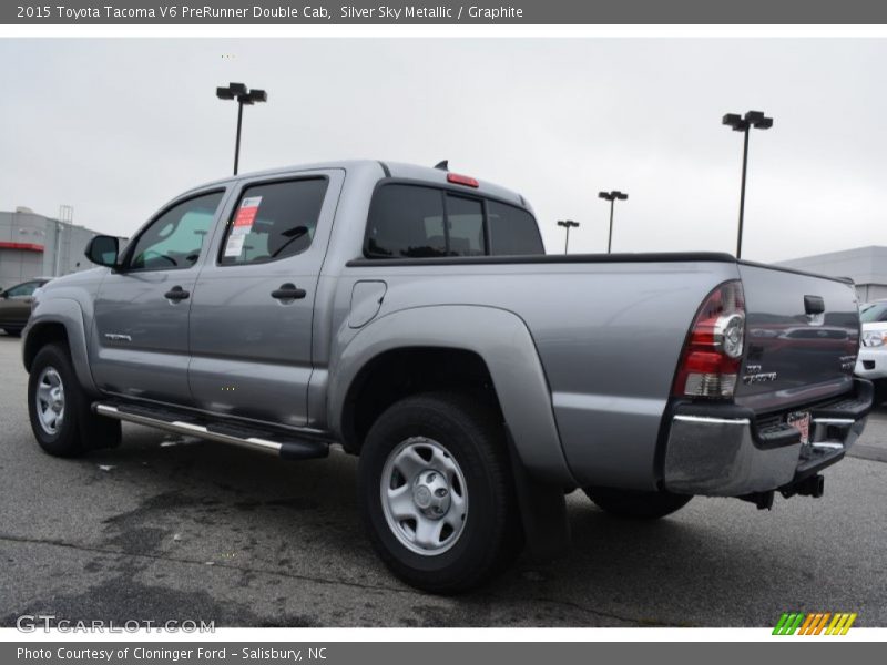 Silver Sky Metallic / Graphite 2015 Toyota Tacoma V6 PreRunner Double Cab