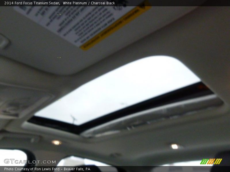 White Platinum / Charcoal Black 2014 Ford Focus Titanium Sedan