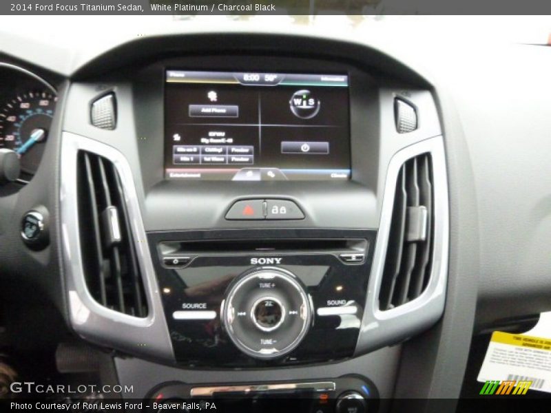 White Platinum / Charcoal Black 2014 Ford Focus Titanium Sedan