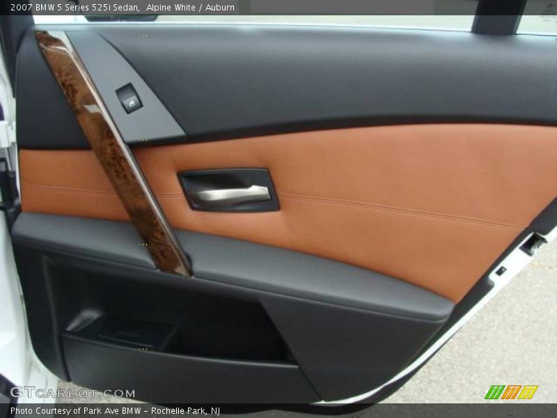 Alpine White / Auburn 2007 BMW 5 Series 525i Sedan