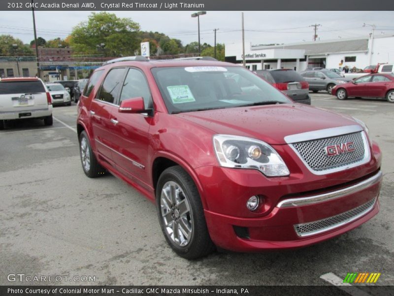 Crystal Red Tintcoat / Light Titanium 2012 GMC Acadia Denali AWD