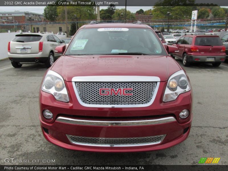 Crystal Red Tintcoat / Light Titanium 2012 GMC Acadia Denali AWD