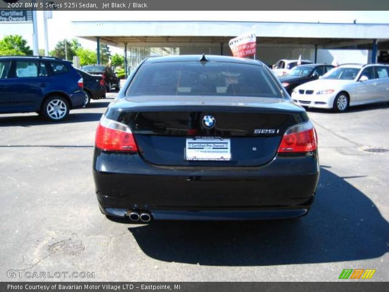 Jet Black / Black 2007 BMW 5 Series 525i Sedan