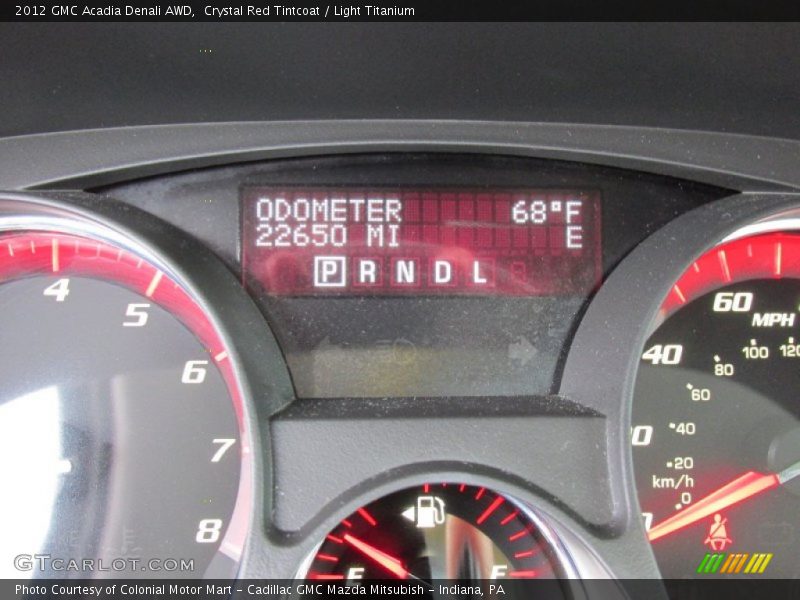 Crystal Red Tintcoat / Light Titanium 2012 GMC Acadia Denali AWD