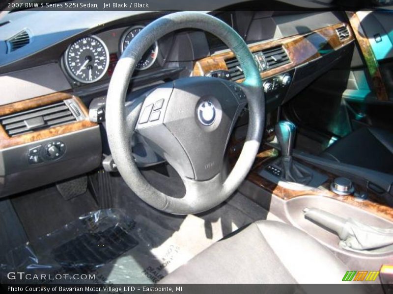 Jet Black / Black 2007 BMW 5 Series 525i Sedan