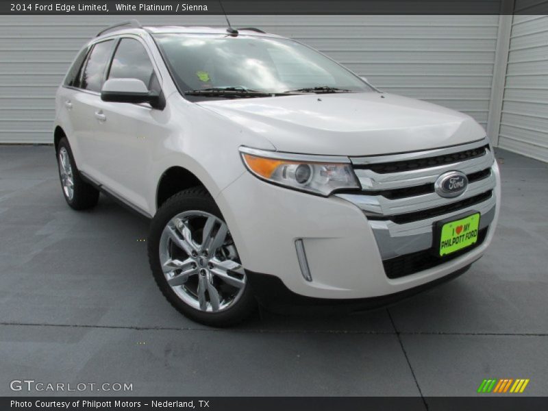 White Platinum / Sienna 2014 Ford Edge Limited