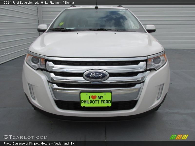 White Platinum / Sienna 2014 Ford Edge Limited