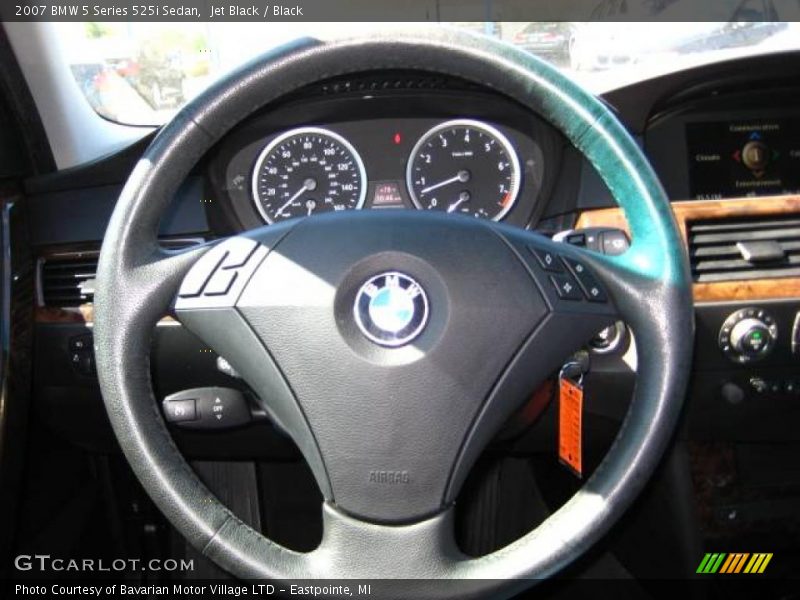 Jet Black / Black 2007 BMW 5 Series 525i Sedan