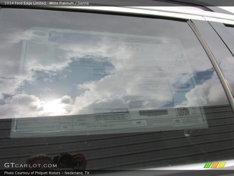 White Platinum / Sienna 2014 Ford Edge Limited
