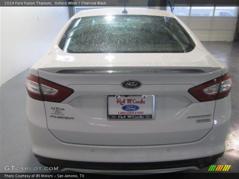 Oxford White / Charcoal Black 2014 Ford Fusion Titanium