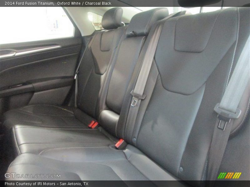 Oxford White / Charcoal Black 2014 Ford Fusion Titanium