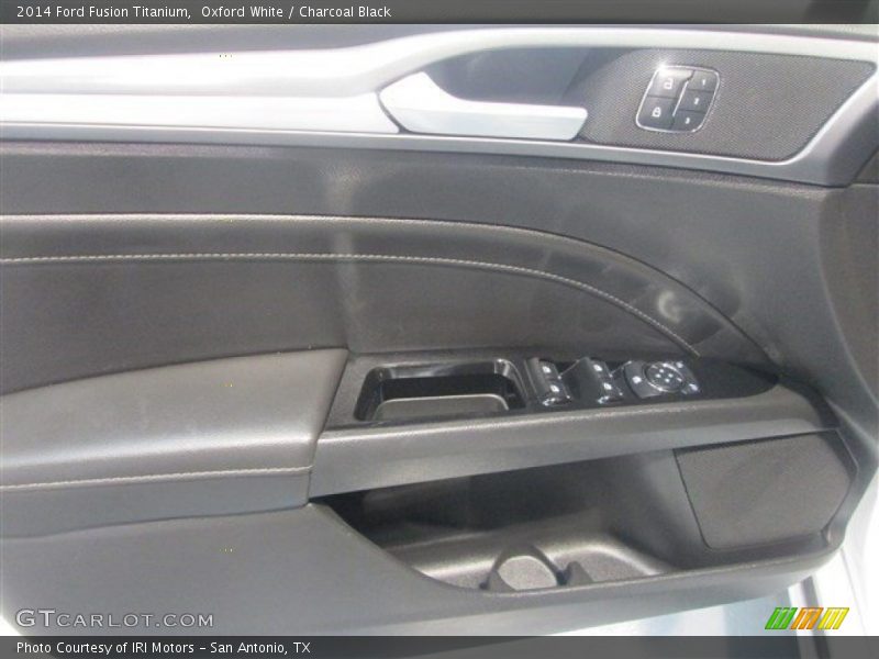 Oxford White / Charcoal Black 2014 Ford Fusion Titanium