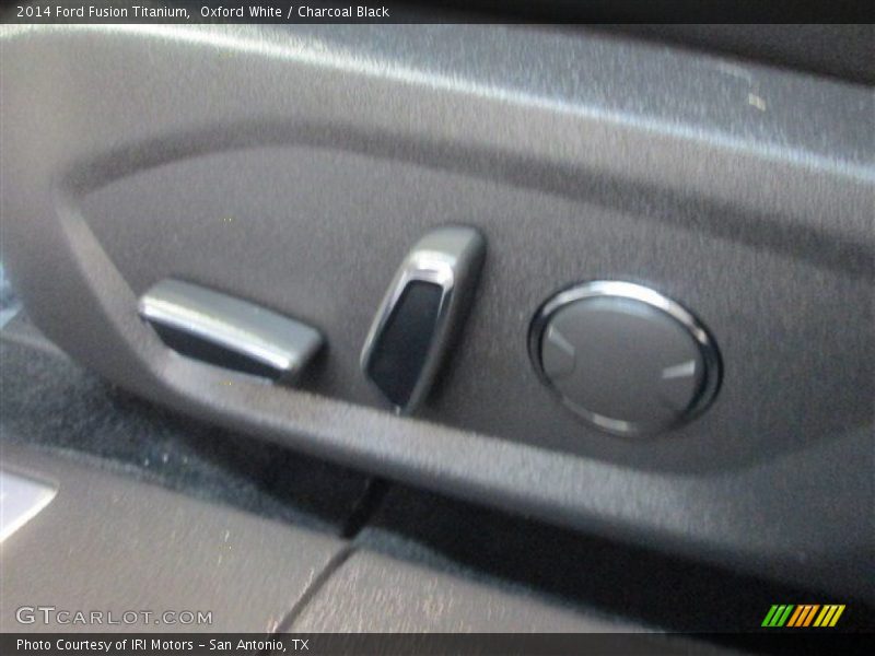 Oxford White / Charcoal Black 2014 Ford Fusion Titanium