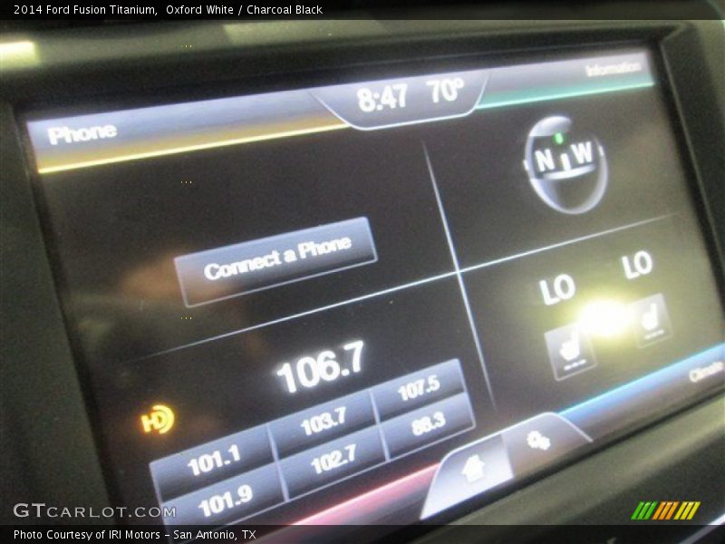 Oxford White / Charcoal Black 2014 Ford Fusion Titanium