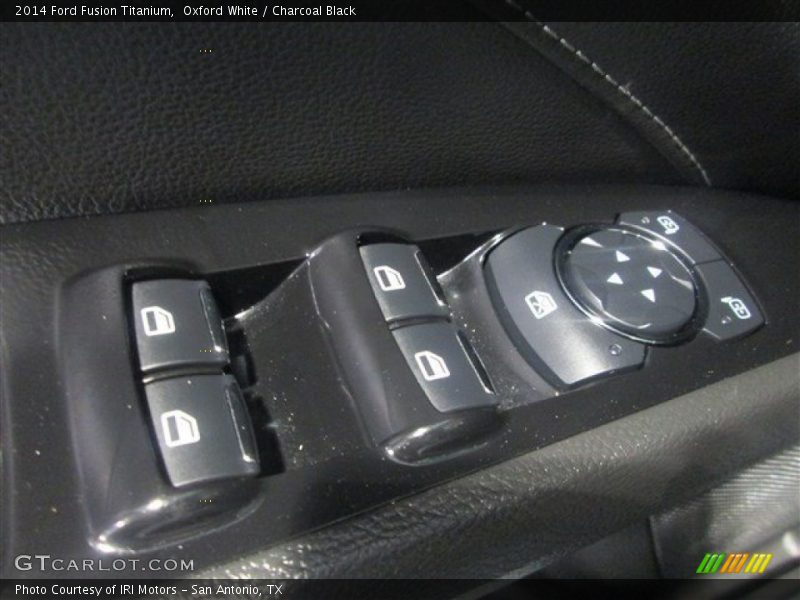 Oxford White / Charcoal Black 2014 Ford Fusion Titanium