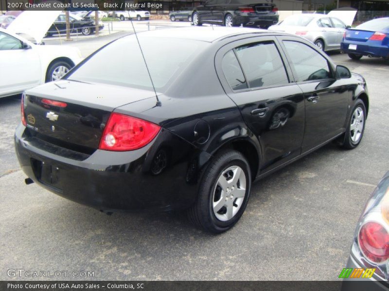 Black / Neutral Beige 2007 Chevrolet Cobalt LS Sedan