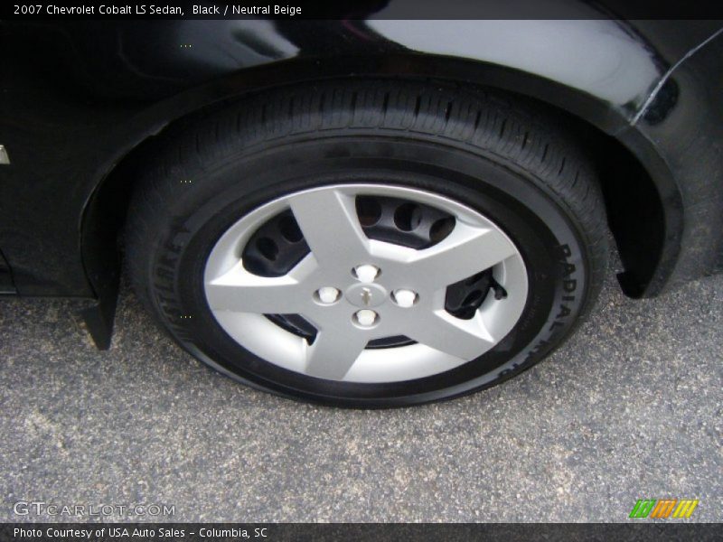 Black / Neutral Beige 2007 Chevrolet Cobalt LS Sedan