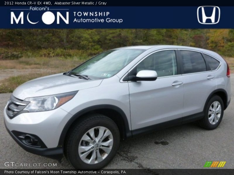 Alabaster Silver Metallic / Gray 2012 Honda CR-V EX 4WD