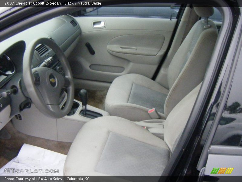 Black / Neutral Beige 2007 Chevrolet Cobalt LS Sedan