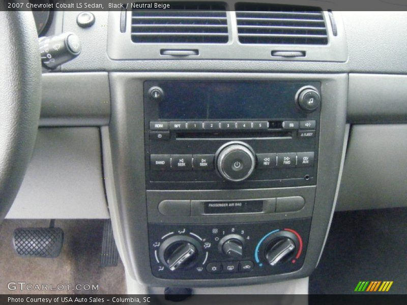 Black / Neutral Beige 2007 Chevrolet Cobalt LS Sedan