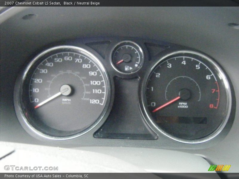 Black / Neutral Beige 2007 Chevrolet Cobalt LS Sedan