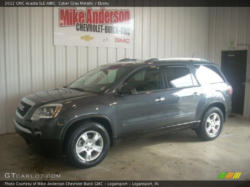 Cyber Gray Metallic / Ebony 2012 GMC Acadia SLE AWD