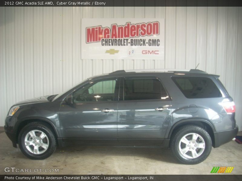 Cyber Gray Metallic / Ebony 2012 GMC Acadia SLE AWD