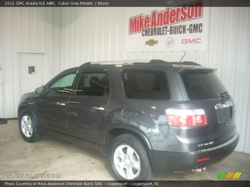 Cyber Gray Metallic / Ebony 2012 GMC Acadia SLE AWD