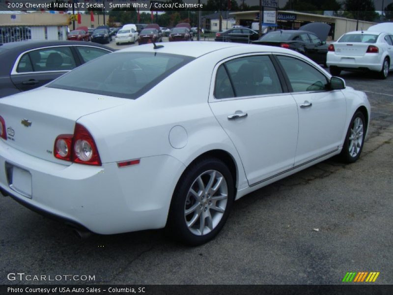 Summit White / Cocoa/Cashmere 2009 Chevrolet Malibu LTZ Sedan