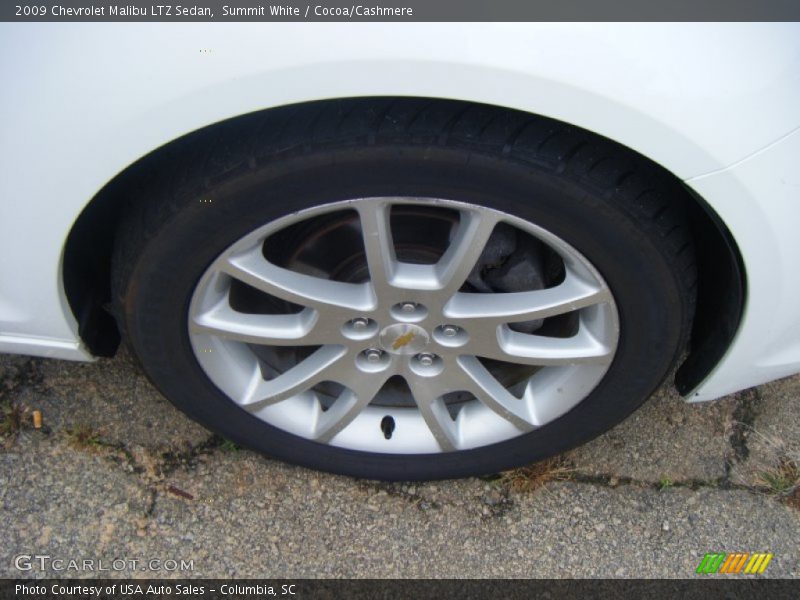 Summit White / Cocoa/Cashmere 2009 Chevrolet Malibu LTZ Sedan