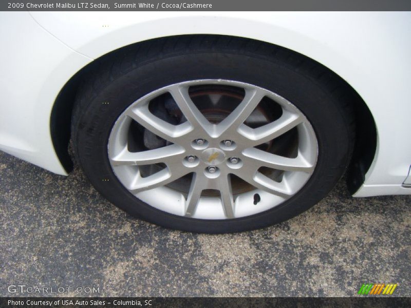 Summit White / Cocoa/Cashmere 2009 Chevrolet Malibu LTZ Sedan