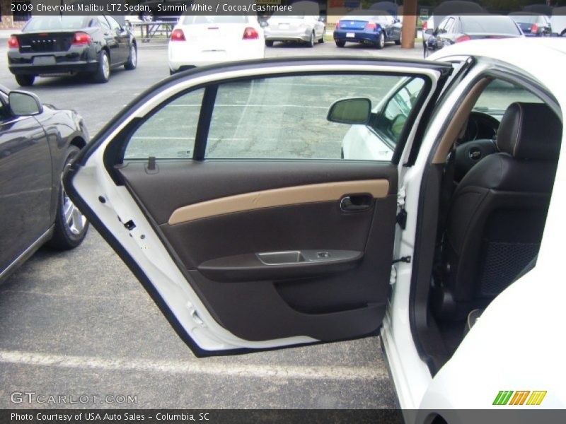 Summit White / Cocoa/Cashmere 2009 Chevrolet Malibu LTZ Sedan