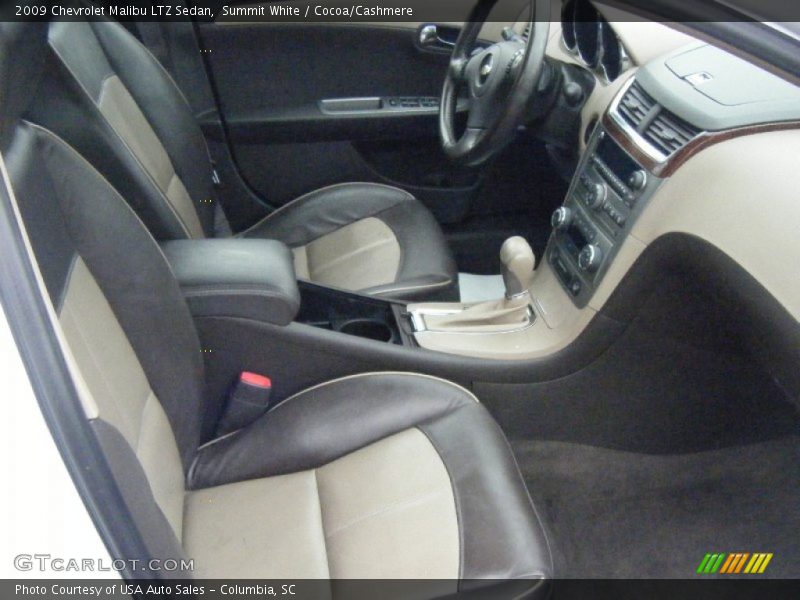 Summit White / Cocoa/Cashmere 2009 Chevrolet Malibu LTZ Sedan