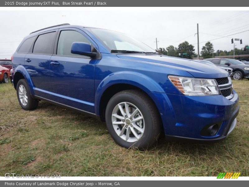 Blue Streak Pearl / Black 2015 Dodge Journey SXT Plus