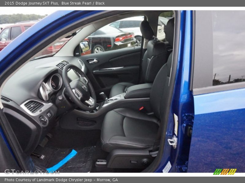 Blue Streak Pearl / Black 2015 Dodge Journey SXT Plus