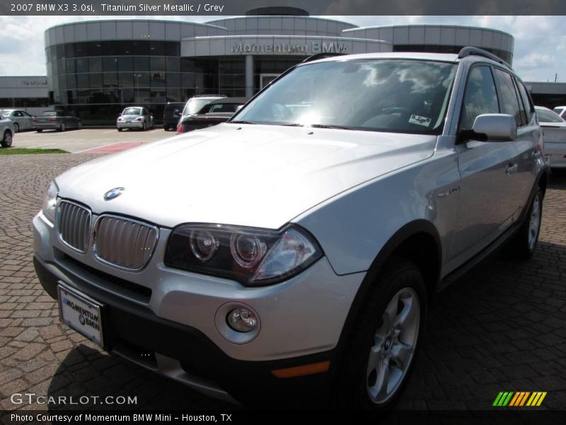 Titanium Silver Metallic / Grey 2007 BMW X3 3.0si
